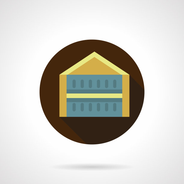 贸易馆扁圆棕色图标图片下载