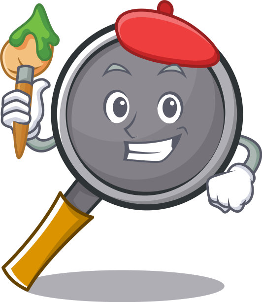 艺术家煎锅卡通人物图片下载
