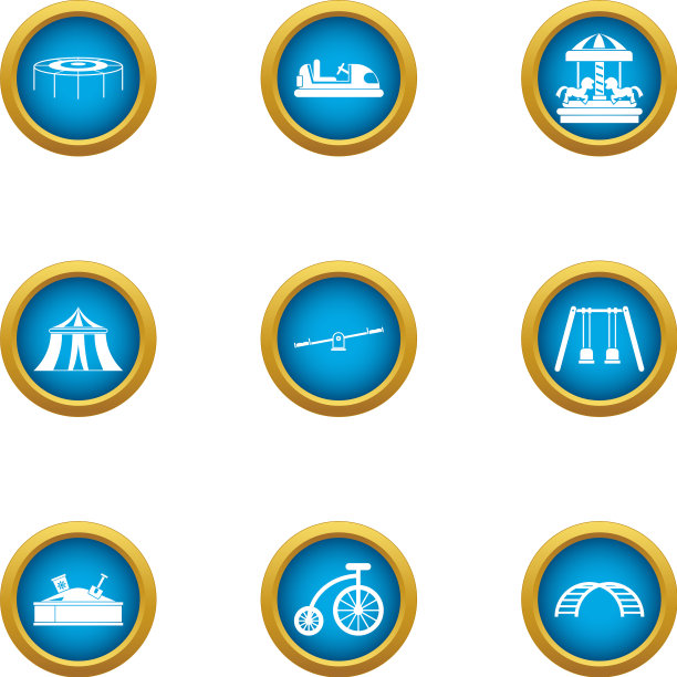 跳跃图标设置平面样式图片下载