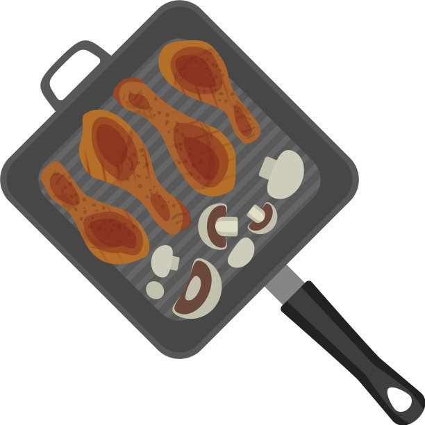 烧烤架图标平面风格图片下载