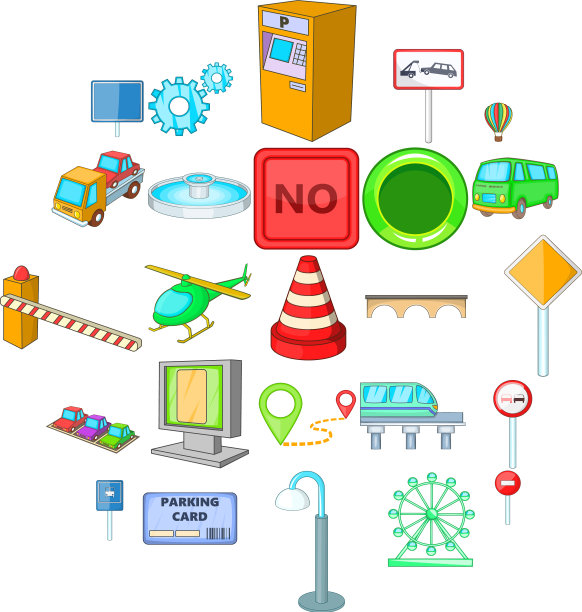 导航图标设置卡通风格图片下载