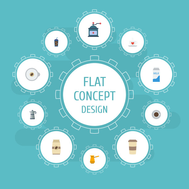 平图标卡布奇诺ibrik塑料杯和图片下载