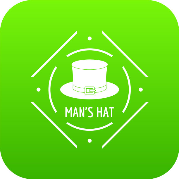 圆柱帽图标绿色图片下载