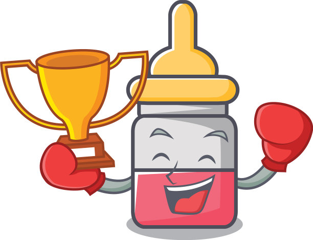 拳击冠军滴鼻卡通吉祥物图片下载