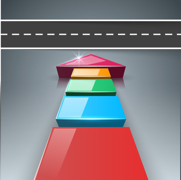 道路信息图设计模板与营销图片下载