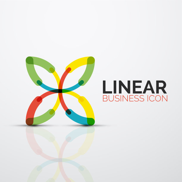 勾勒极小抽象几何线性事务图片下载