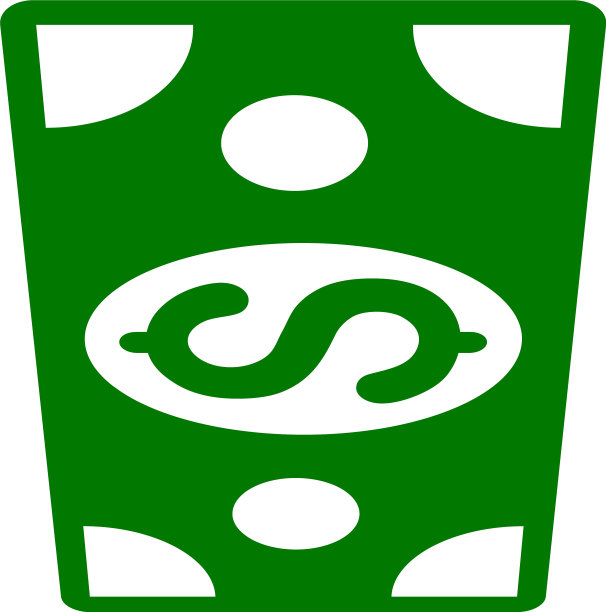 美元纸币的扁平图标图片下载