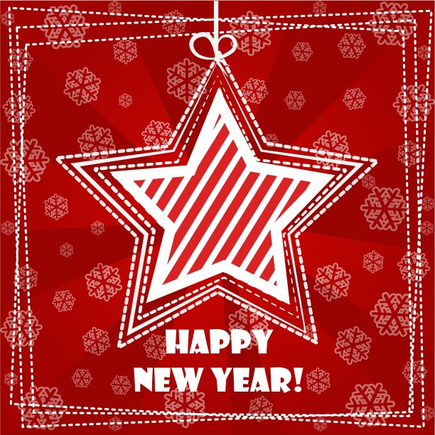 收集贺卡新年快乐星图片下载