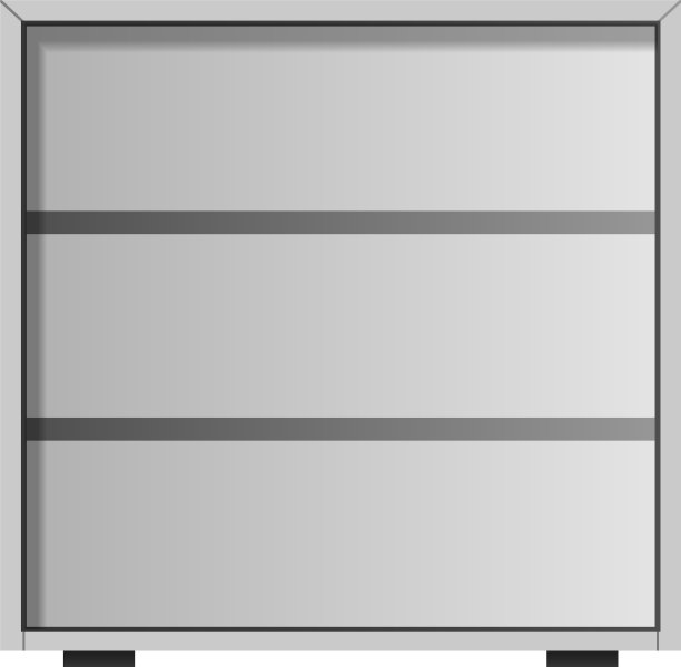 白色抽屉模型现实主义风格图片下载