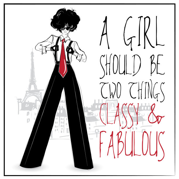 时尚女人在素描风格图片下载