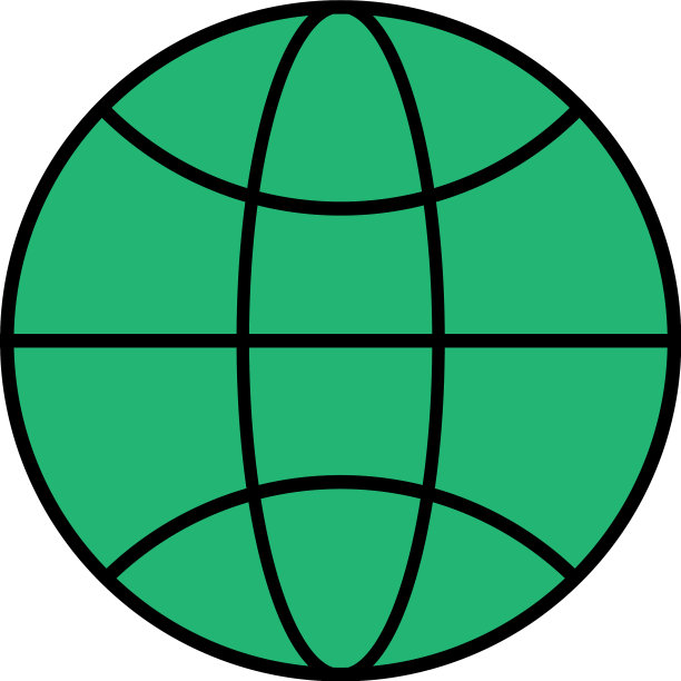 黑色地球仪图标图片下载