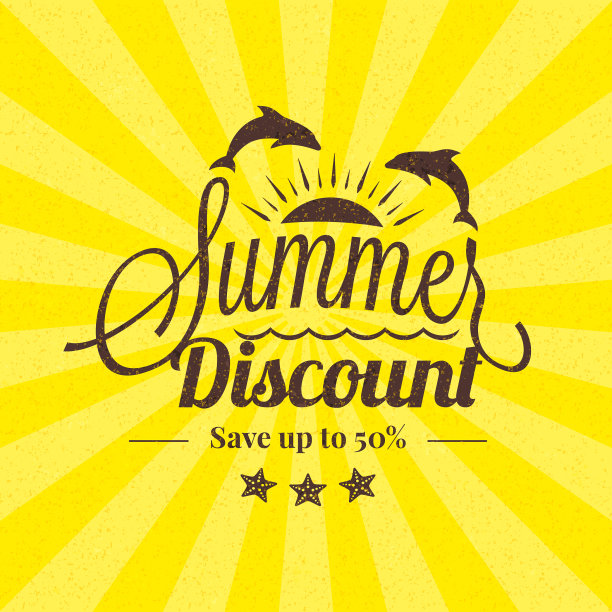 夏季销售横幅排印复古风格夏季图片下载