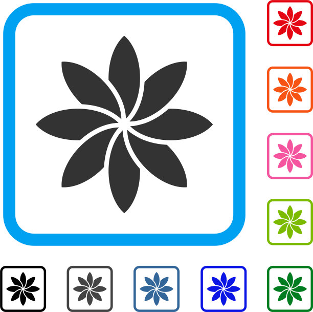 抽象花框图标图片下载