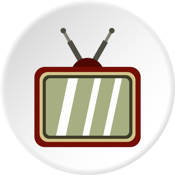 复古电视图标圈图片下载