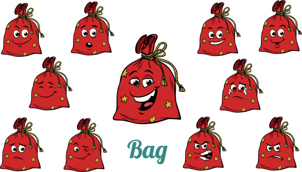 礼物圣诞袋情绪，表情隔离设置图片下载