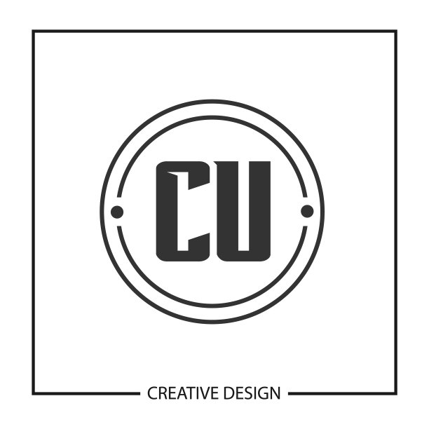 首字母CU logo模板设计图片下载