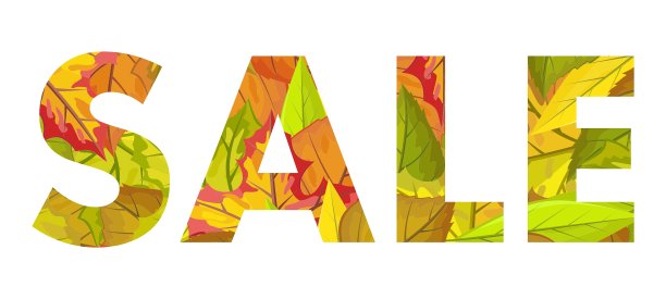 平面设计中的秋季销售概念图片下载