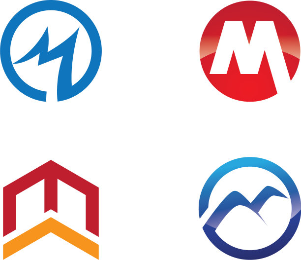 M字母标志模板图片下载