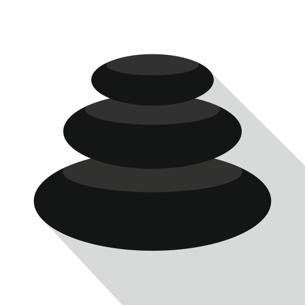 石头为水疗图标平坦的风格图片下载