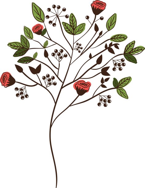 枝叶装饰图片下载