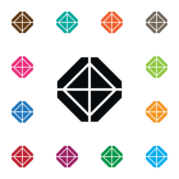 孤立的水晶图标克拉元素可以图片下载