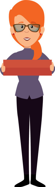 美丽的商人与旗帜图片下载