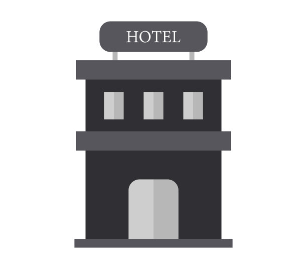 酒店建筑图标图片下载