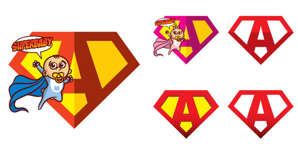 超级英雄标志字母超级英雄字母图片下载