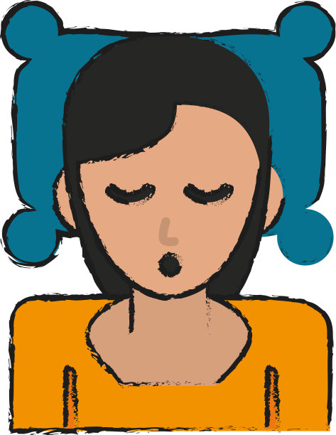 女人睡觉的卡通图片下载