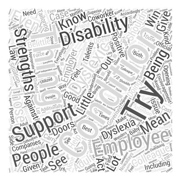 与成人阅读障碍的单词云概念图片下载