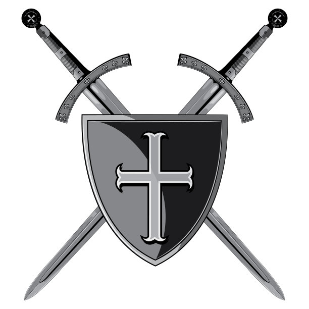 骑士剑和骑士剑两个交叉图片下载