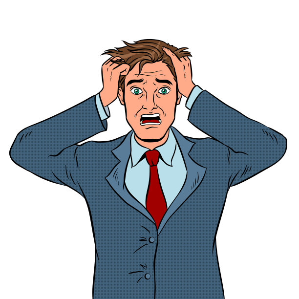 男人的恐慌情绪波普艺术图片下载