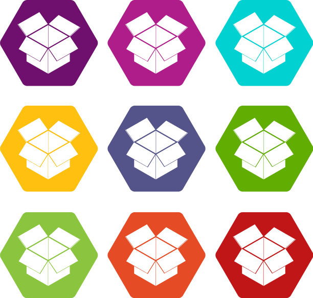 邮政派递盒图标一套九图片下载