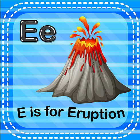 卡片上的字母e代表喷发图片下载