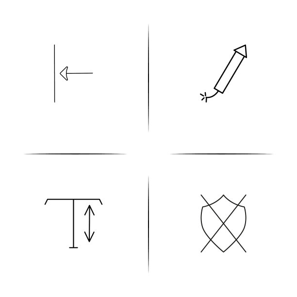 网页和文本简单的线性图标设置简单的大纲图片下载