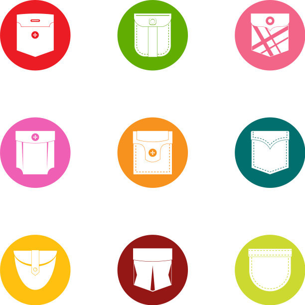 扒手图标设置平面风格图片下载