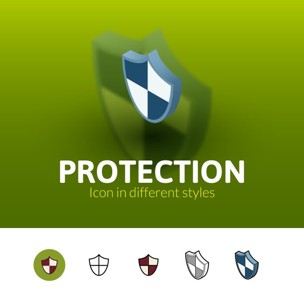 保护图标在不同的风格图片下载