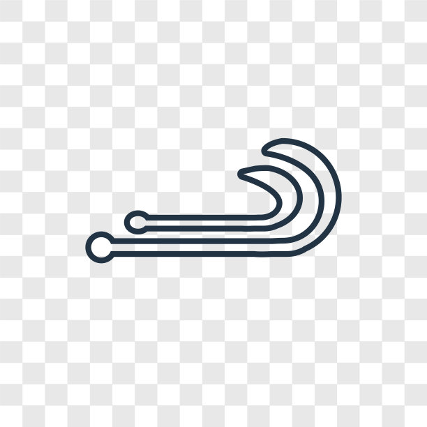 风概念线性图标孤立上透明图片下载