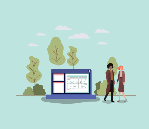 有笔记本电脑的迷你人图片下载