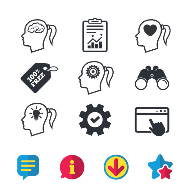 头与脑偶像女性符号图片下载