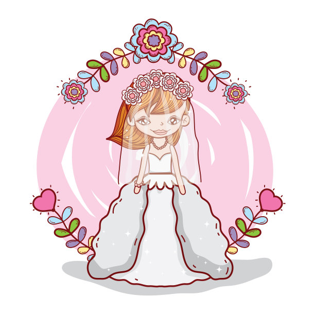 穿着棉衣和鲜花树枝的女孩图片下载