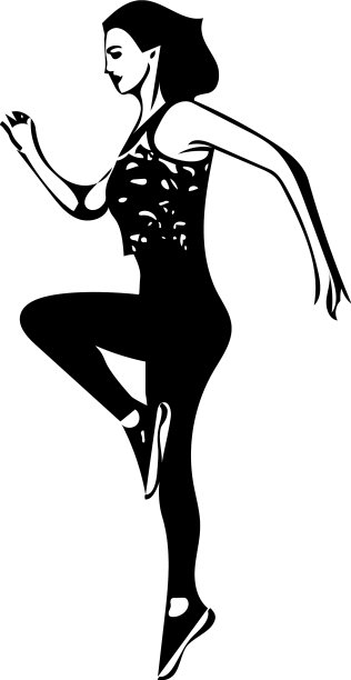 穿着运动服的年轻女子图片下载