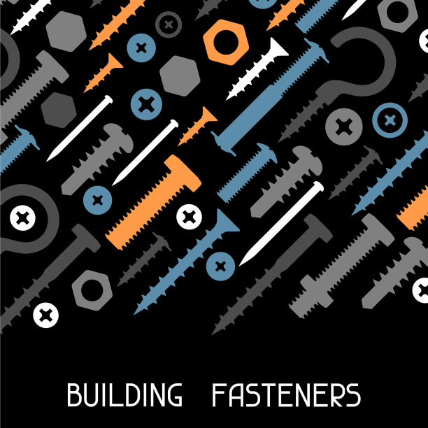 背景用螺栓、螺母、钉子图片下载