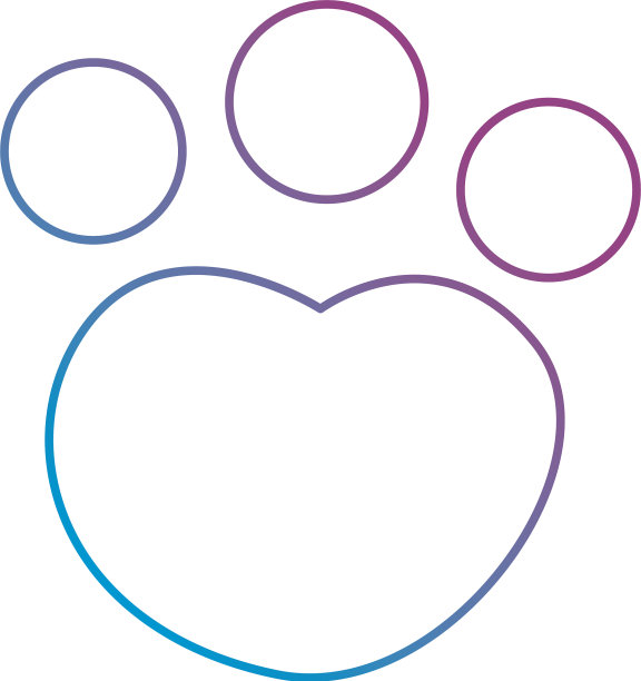 猫爪脚印孤立图标图片下载