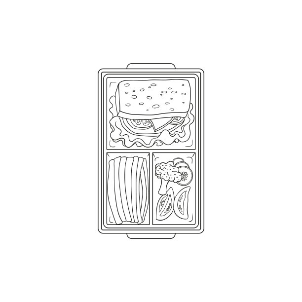 午餐盒，里面有三明治和午餐图片下载