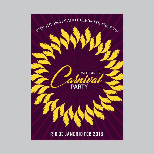 快乐的巴西狂欢节日紫色图片下载