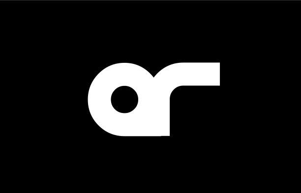 一个黑白粗体的联合字母标志图片下载