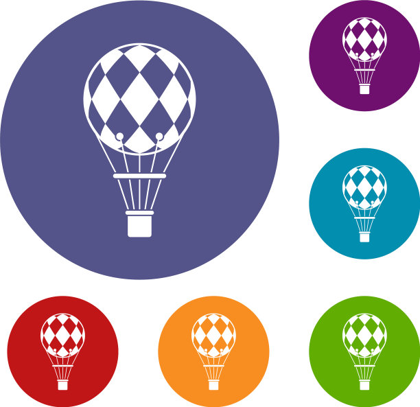 方格气球图标集图片下载