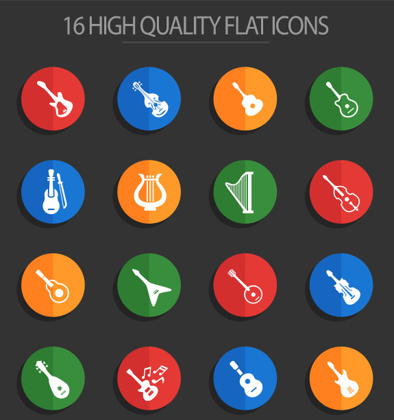 弦乐器16平图标图片下载