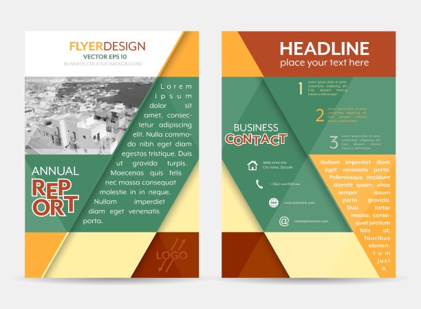 带有摘要的商业传单或封面设计图片下载